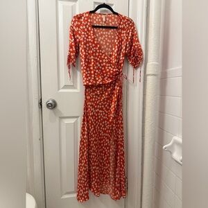 Bec & Bridge Red Floral Maxi Dress